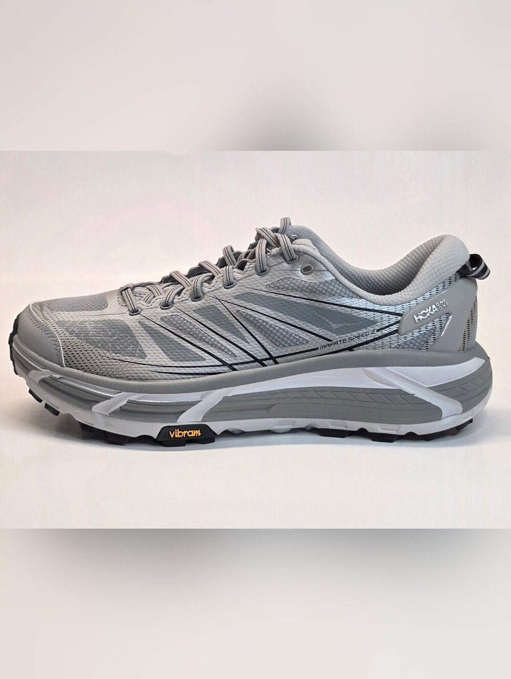 New Hoka One Mafate Speed 2 Galactic Grey Running Sneakers Men 13 - 1126851 SRYG